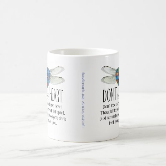 Libellen-Herz-Tasse Kaffeetasse (Mittel)