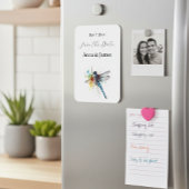 Libellen-Hochzeit, individuelle Speichern-Sie-das- Magnet