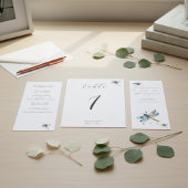Libellen-Hochzeit, individuelle Tischnummer