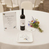 Libellen-Hochzeit-Save-the-Date-Aufkleber Weinetikett