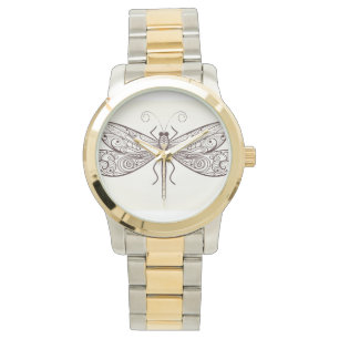 Libellen-Illustration Armbanduhr