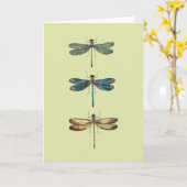Libellen-Illustrationen Karte (Gelbe Blume)