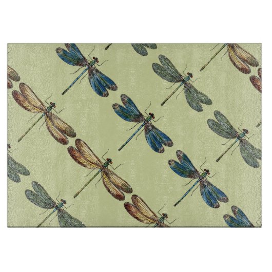 Libellen-Illustrationen Schneidebrett (Vorderseite)