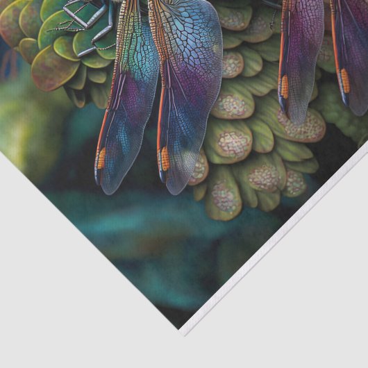 Libellen im farbenfrohen Garten Seidenpapier (Ausschnitt)