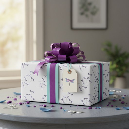 Libellen im Flug Geschenkpapier