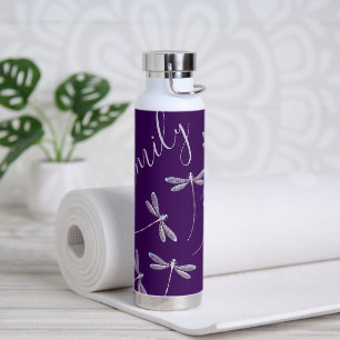 Libellen im Flug personalisiert  Trinkflasche