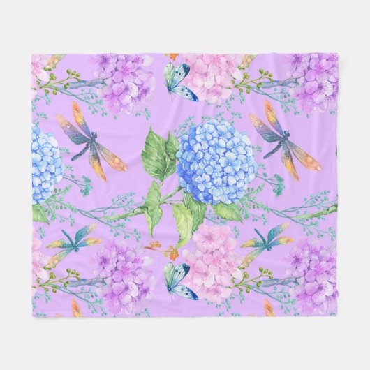 Libellen im Garten Fleecedecke (Vorderseite (Horizontal))