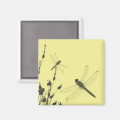 Libellen im Gras Magnet (Vorderseite/Rückseite)