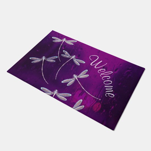 Libellen im Wasser Fußmatte (Schrägansicht)