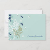 Libellen im Wiesen-personalisierten Briefpapier Einladung (Vorderseite)