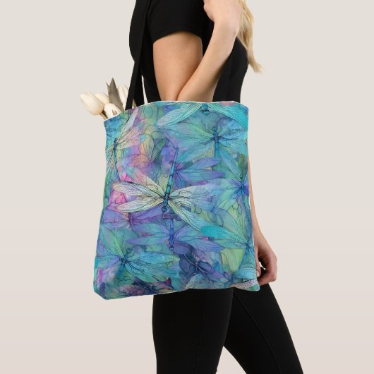 Libellen in Blautönen Tasche (Von Nahem)