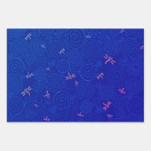 Libellen in den Papierblättern Geschenkpapier Set (Vorderseite 3)