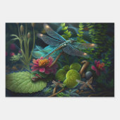 Libellen in farbenfrohen Gärten Geschenkpapier Set (Vorderseite 2)