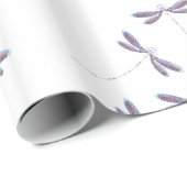 Libellen in Flugumhüllungspapier Geschenkpapier (Rolleneckpunkt)