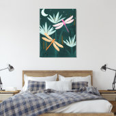 Libellen in Rosa und Orange Wandbild - Leinwand (Insitu (Schlafzimmer))