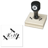 Libellen Initialen Logo Hochzeit Stempel (Stempel)