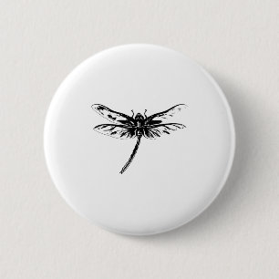 Libellen-Insekt-Motiv Farbige Flügel Insekten zieh Button