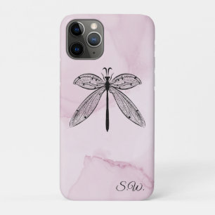 Libellen-Insektenliebhaber Pink Monogramm Case-Mate iPhone Hülle