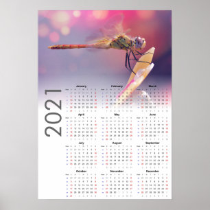 Libellen-Kenderkalender 2021 Poster - Sonntag Star