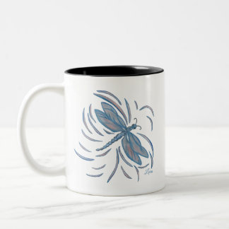 Libellen-Keramikbecher Zweifarbige Tasse
