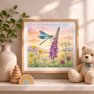 Libellen Kleine Insekten Kinderzimmer Poster