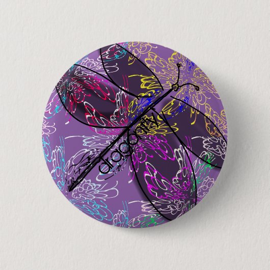 Libellen-Knopf Button (Vorderseite)