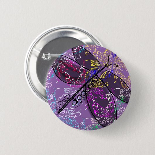Libellen-Knopf Button (Vorne & Hinten)