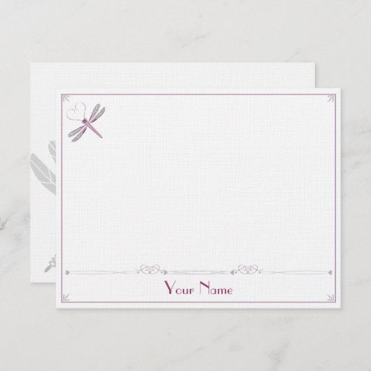 Libellen-Korrespondenz-Karten Einladung (Vorne/Hinten)