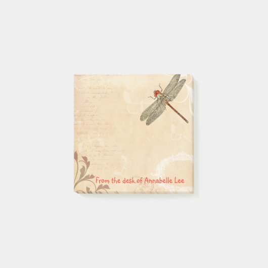 Libellen-Krausen Post-it Klebezettel (Vorderseite)