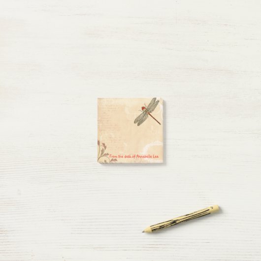 Libellen-Krausen Post-it Klebezettel (Auf Schreibtisch)