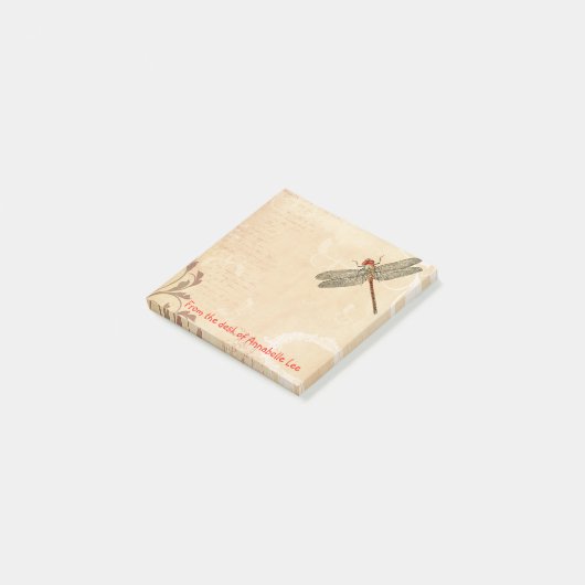 Libellen-Krausen Post-it Klebezettel (angewinkelt)