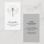 Libellen-kreative Designer-Natur-weißes einfaches Visitenkarte (Vorne/Hinten)