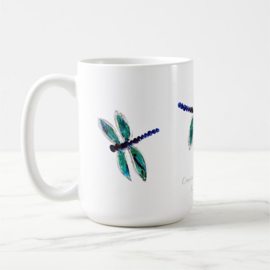 Libellen-Kunst Kaffeetasse (Links)