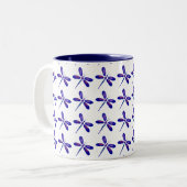 Libellen-Kunst Zweifarbige Tasse (Vorderseite Links)