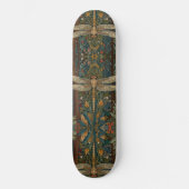 Libellen-Kunstmalerei botanischer Boho-Chic-Wald Skateboard (Vorderseite)