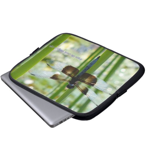 Libellen-Laptop-Hülse Laptopschutzhülle (Vorne Knopf)