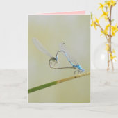 Libellen-Liebe Karte (Gelbe Blume)