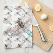 Libellen-Luftwaffe auf Weiß Handtuch (Viertel Falte)