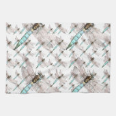 Libellen-Luftwaffe auf Weiß Handtuch (Horizontal)