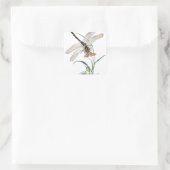 Libellen-Magie Quadratischer Aufkleber (Tasche)