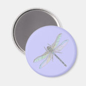 Libellen-Magnet (Lavendel) Magnet (Vorderseite/Rückseite)