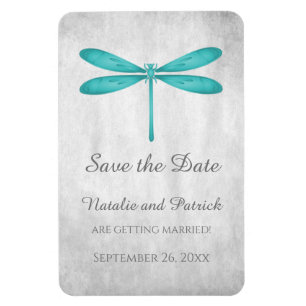 Libellen-Magnet zum Speichern des Hochzeitstermins Magnet