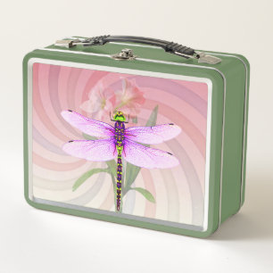 Libellen-Metall-Lunchbox Metall Brotdose