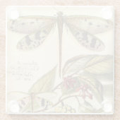 Libellen mit Blätter und Obst Glasuntersetzer (Rückseite)