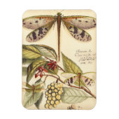 Libellen mit Blätter und Obst Magnet (Vertikal)