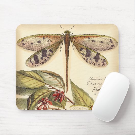 Libellen mit Blätter und Obst Mousepad (Mit Mouse)