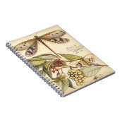 Libellen mit Blätter und Obst Notizblock (Rechte Seite)