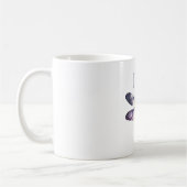 Libellen mit lila-goldenen Sternen Kaffeetasse (Links)