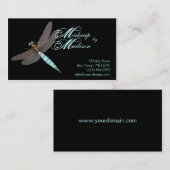 Libellen-Monogramm-Geschäft Visitenkarte (Vorne/Hinten)