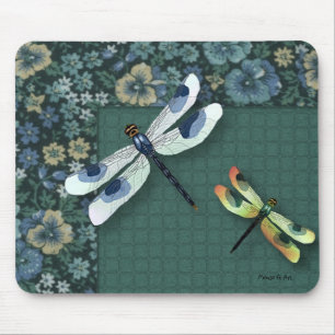 Libellen Mousepad (Stiefmütterchen)
